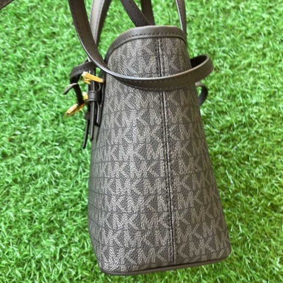 Michael Kors Jet Set Travel XS Carryall Tote Top Zip Tote Black - Picture 5 of 14